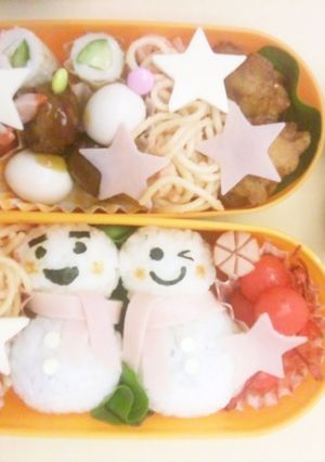 雪だるまのかわいいキャラ弁-レシピのメイン写真