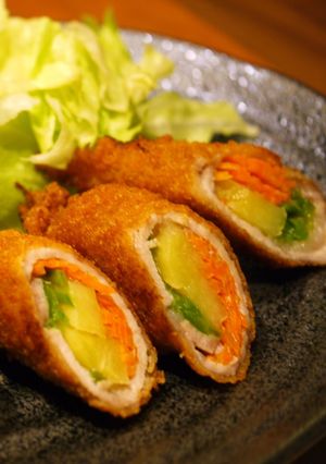 冷蔵庫にある野菜で☆節約肉巻きフライ-レシピのメイン写真