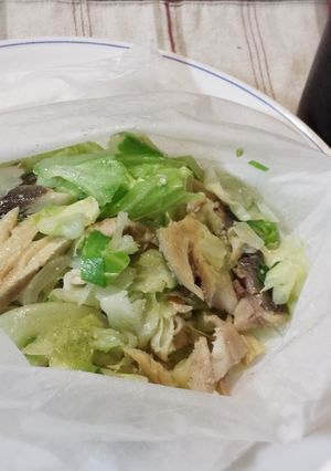 ほっけとキャベツのレンジ蒸しチーズ風味-レシピのメイン写真