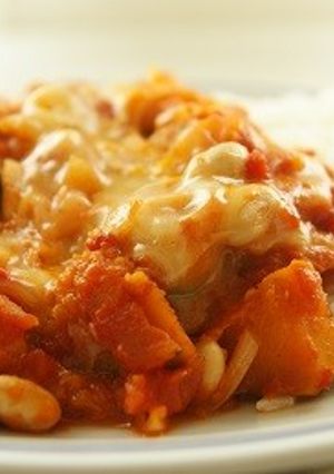 南瓜と大豆のトマトシチュープレート-レシピのメイン写真