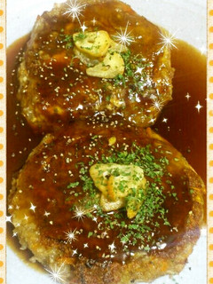 簡単♪れんこんとごぼうのお豆腐ハンバーグ-レシピのメイン写真