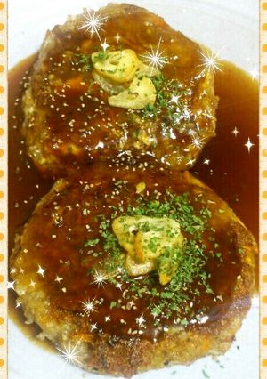 簡単♪れんこんとごぼうのお豆腐ハンバーグ-レシピのメイン写真