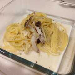 รูปของ 簡単キノコのクリームスープパスタ