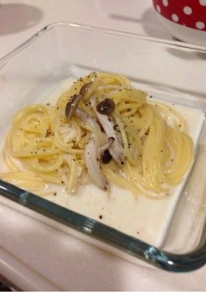 簡単キノコのクリームスープパスタ-レシピのメイン写真