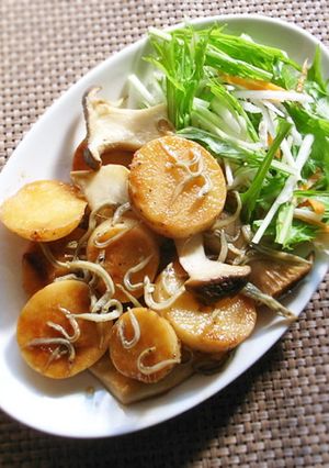 焼き長芋とエリンギのジャコサラダ-レシピのメイン写真