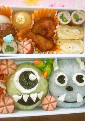 モンスターズインク★サリー&マイク弁当-レシピのメイン写真