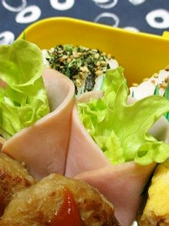 お弁当に☆レタスのロースハム巻き-レシピのメイン写真