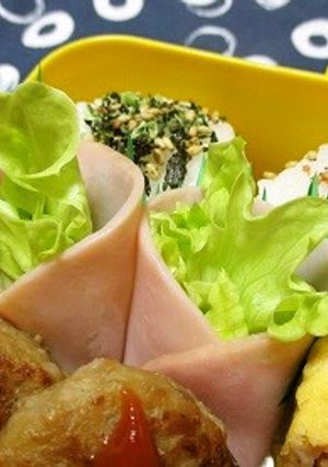 お弁当に☆レタスのロースハム巻き-レシピのメイン写真
