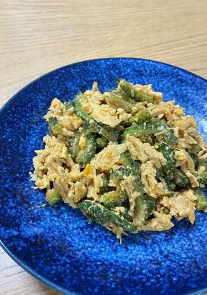 ゴーヤとささみの味噌炒め-レシピのメイン写真