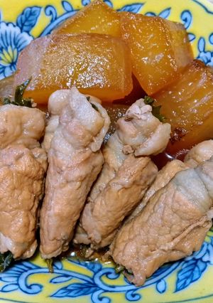冬瓜と豚ロースの甘辛煮 梅酢風味-レシピのメイン写真