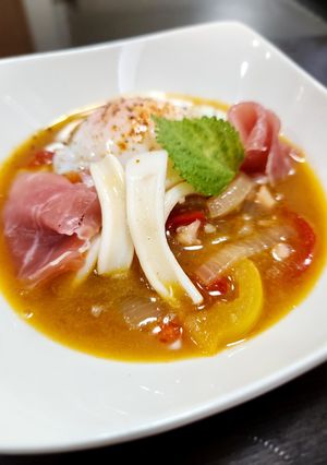 スルメイカと夏野菜のスープ-レシピのメイン写真