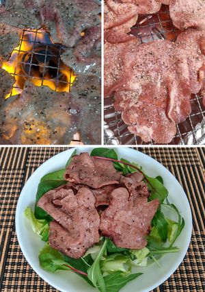 牛タンの網焼き*牛タン丼にも、サラダにも-レシピのメイン写真