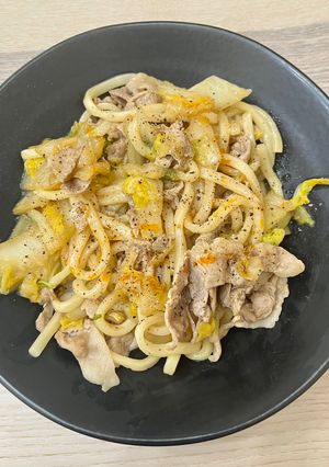白菜と塩豚の焼きうどん-レシピのメイン写真