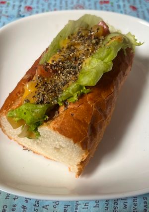 カルボナーラ・バゲットサンド-レシピのメイン写真