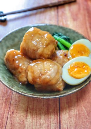 煮込み5分♪豚バラ厚揚げで角煮風-レシピのメイン写真