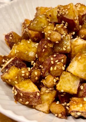 大豆とさつまいもの揚げ煮-レシピのメイン写真