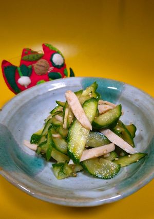 きゅうりとサラダチキンのポン酢和え-レシピのメイン写真