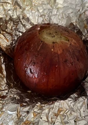 七輪で焼く玉ねぎ-レシピのメイン写真