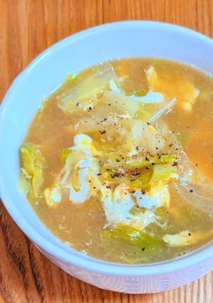 ふわたまレタス餃子スープ-レシピのメイン写真