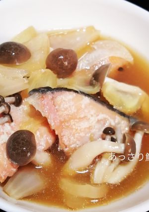 シンプルに、鮭のさっぱりレンジ煮-レシピのメイン写真