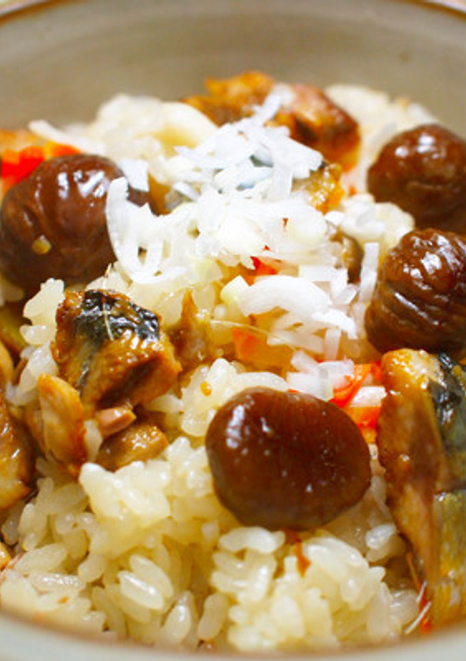 サンマと栗の炊き込みご飯-レシピのメイン写真