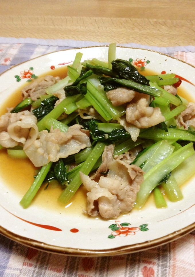 旨み最高！簡単♪小松菜と豚肉の炒め物-レシピのメイン写真