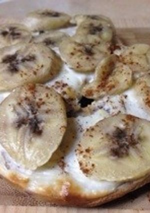 簡単朝食 バナナベーグル-レシピのメイン写真