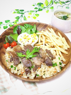 誰でも簡単♪激うま♡ステーキピラフ☆★-レシピのメイン写真