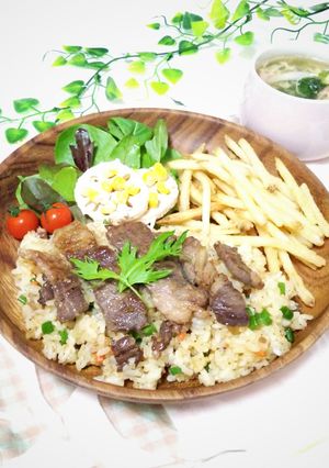 誰でも簡単♪激うま♡ステーキピラフ☆★-レシピのメイン写真