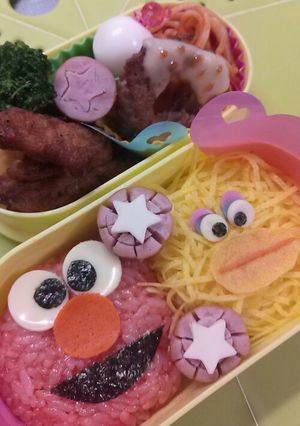 エルモ&ビッグバードキャラ弁-レシピのメイン写真