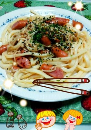 ペペロンチーノな焼きうどん-レシピのメイン写真