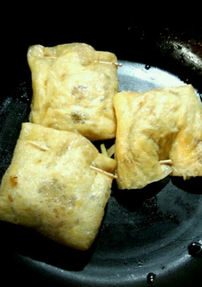 油揚げのタマネギ入り焼き巾着-レシピのメイン写真