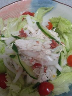 ☆大根と鶏ささみときゅうりの梅肉サラダ☆-レシピのメイン写真