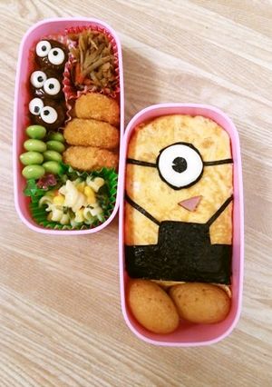 キャラ弁★ミニオンのオムライス弁当★-レシピのメイン写真