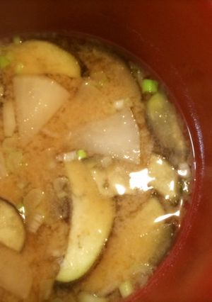 みそ汁①:茄子と大根-レシピのメイン写真
