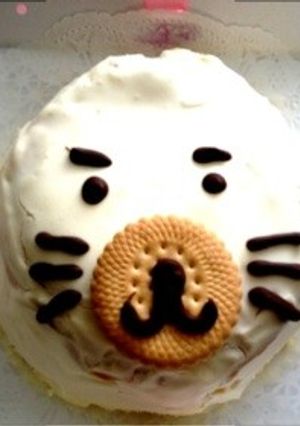 ゴマちゃんドームケーキ-レシピのメイン写真