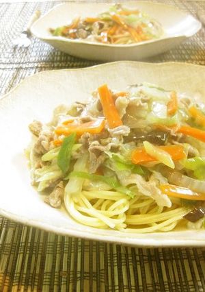 オッサンの寄せ鍋風パスタ-レシピのメイン写真
