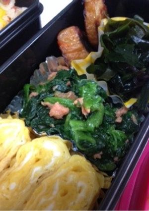お弁当に！ほうれん草シャケフレの中華和え-レシピのメイン写真
