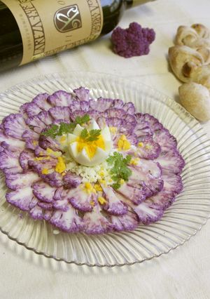 花が咲いたよ!パープルフラワーサラダ-レシピのメイン写真