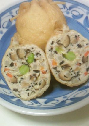 鶏ひき肉の五目巾着煮-レシピのメイン写真