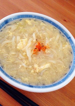 ランチに！味噌卵とじうどん-レシピのメイン写真