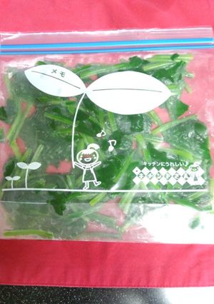 ほうれん草の冷凍保存-レシピのメイン写真
