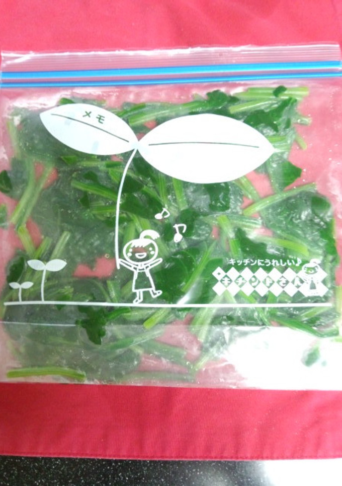 ほうれん草の冷凍保存-レシピのメイン写真