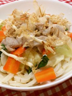 温野菜でサラダうどん-レシピのメイン写真