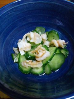 きゅうりとほたてのひもの酢の物-レシピのメイン写真