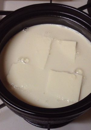 豆腐大好物さんにオススメ!豆乳湯豆腐-レシピのメイン写真
