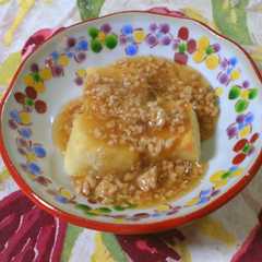 รูปของ 揚げ高野豆腐のそぼろあんかけ