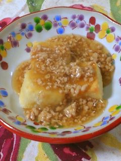 揚げ高野豆腐のそぼろあんかけ-レシピのメイン写真