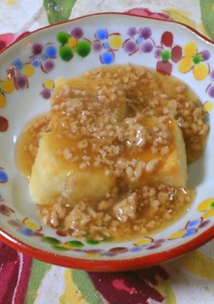 揚げ高野豆腐のそぼろあんかけ-レシピのメイン写真