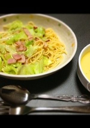 キャベツとベーコンのペペロンチーノ♡-レシピのメイン写真